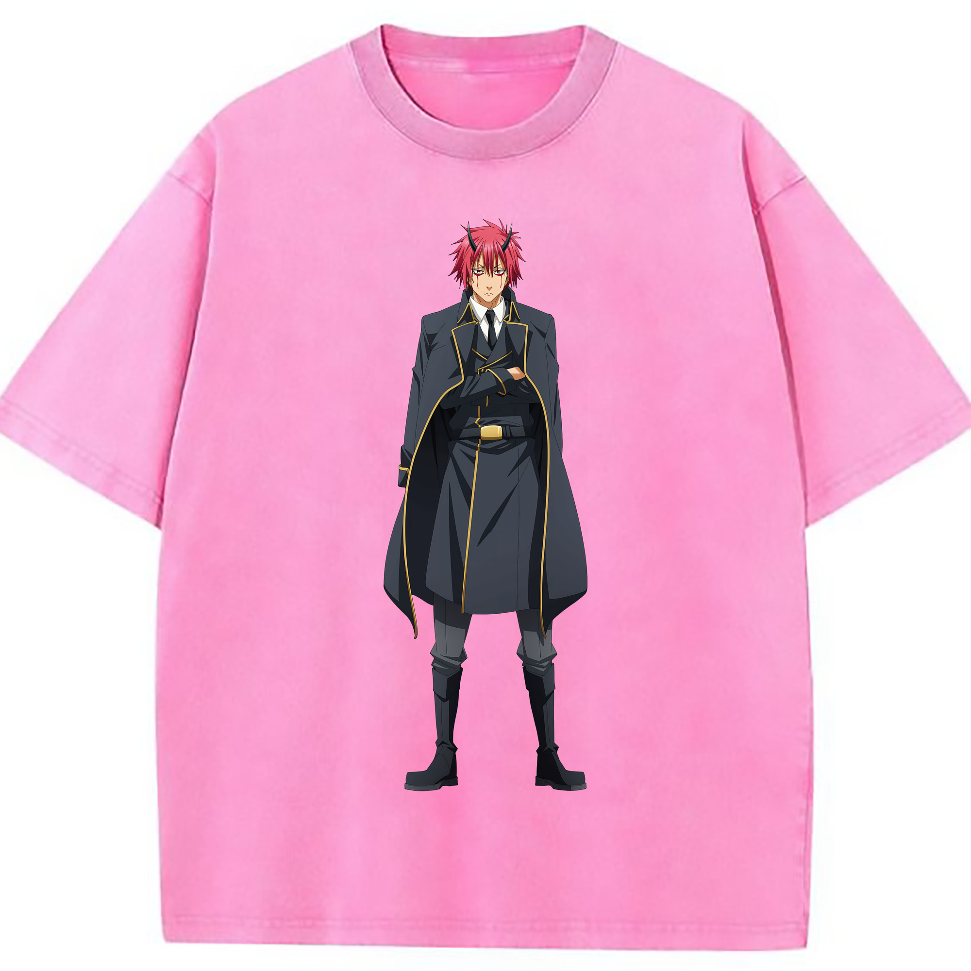 （画像用） 転スラ Regarding Reincarnated to Slime 綿100% ヴィンテージ風 半袖Tシャツ（フロントプリント）